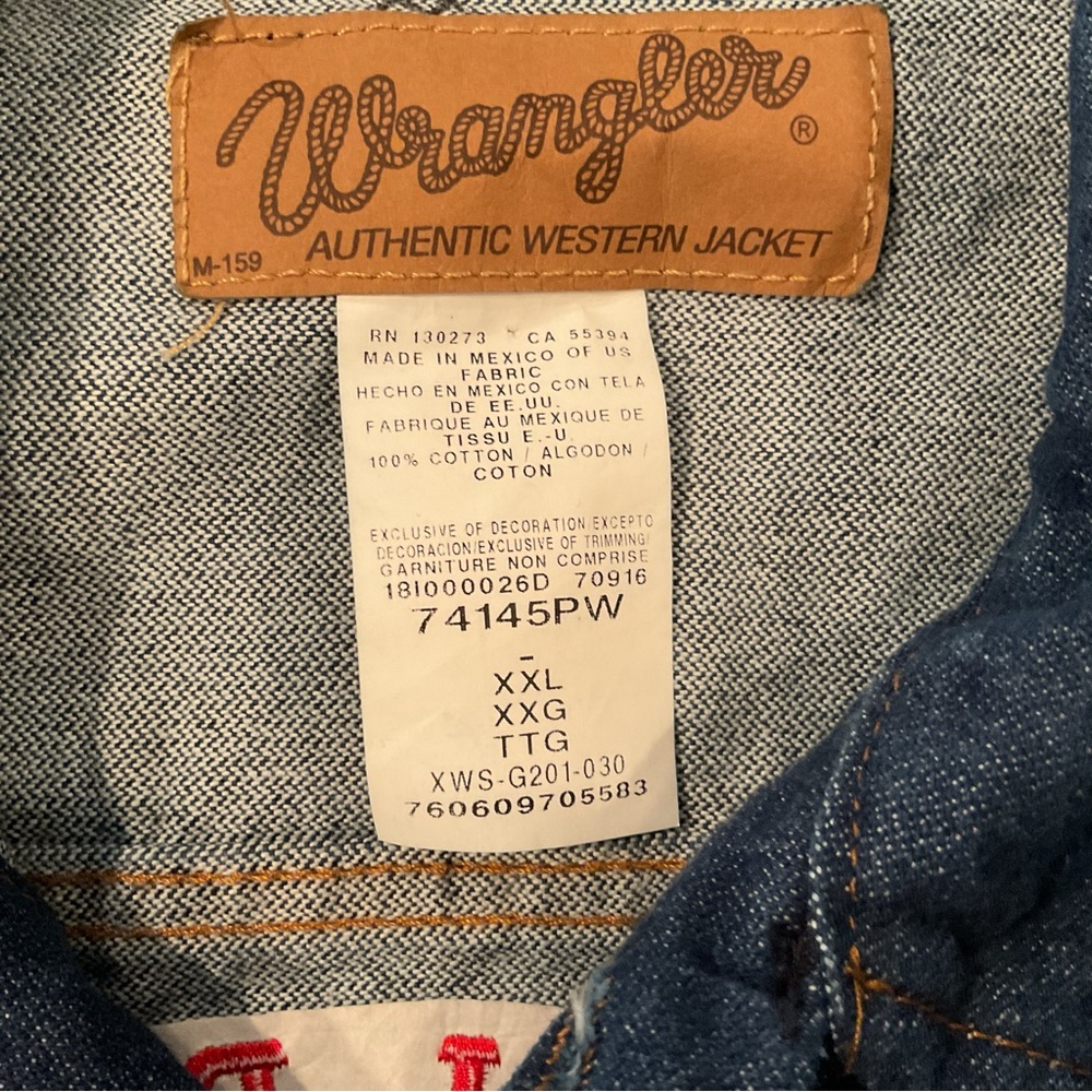 Wrangler Men's Dark Blue Denim Jacket St Paul Rodeo Embroidered NWOT - Picture 7 of 9
